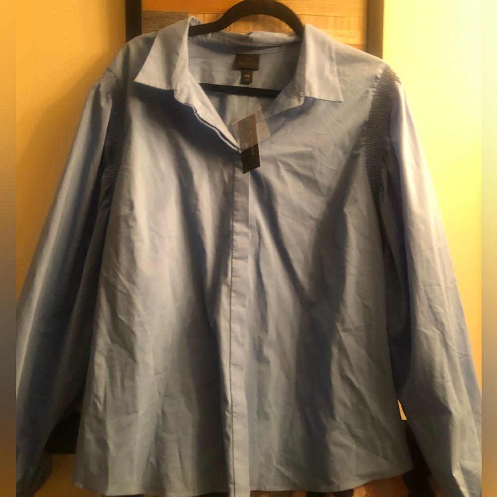 NWT Worthington Cotton Button Down Top XXL